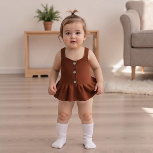 Toddler Girl Cardigan Sweater Knitted Cami Tops Sleeveless Ruffled Sweater Cute Fall Clothes 3 6 9 12 18 Months3