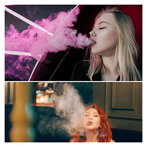 INKMEX Wasserpfeife Shisha-Kit mit transparentem Schlauch, Acryl-Shisha-Shisha-Kit mit magischer Fernbedienung, LED… – Bild 6