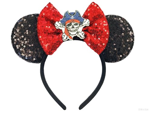 XINXIYAN Pirate Costume Women Pirate Hat Pirate Accessories Mouse Ears Headband(Captain)