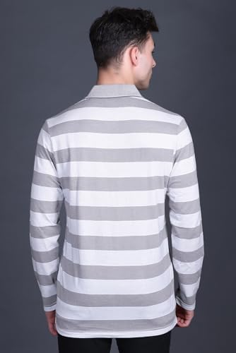 Image of Full Sleeve Polo T Shirt for Men Cotton with Pocket and Collar - Regular Fit Tshirt