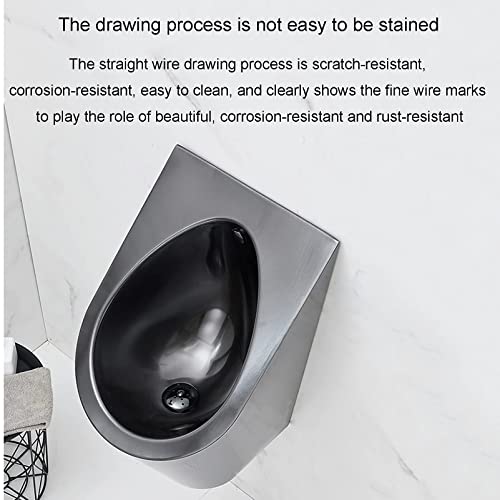 SSRURYWZ Wall-Mounted Male Urinal,Stainless Steel Smart Sensor Urinal Small Vertical Toilet for Bars, Shopping Malls, Scenic Spots,Clubhouses, Public Toilets, Ships (A)
