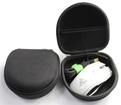 Image of VERTUS Wired Mouse Storage Case, Portable Gadget Organiser Case | Storage Organizer Bag for Adapters, Power Bank, USB Flash Drive, Cable, Charger, Wireless Mouse, Headphones, Portable SSD (Black)