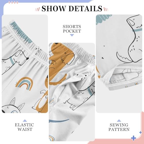 Boys' Pants Funny Cartoon Dog Long Bottoms Jogger Pants Elastic Waist Trousers with Pockets S-XL4