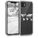 kwmobile Carcasa Compatible con Apple iPhone 11 - Funda de TPU Mapa del Mundo en Plata/Transparente