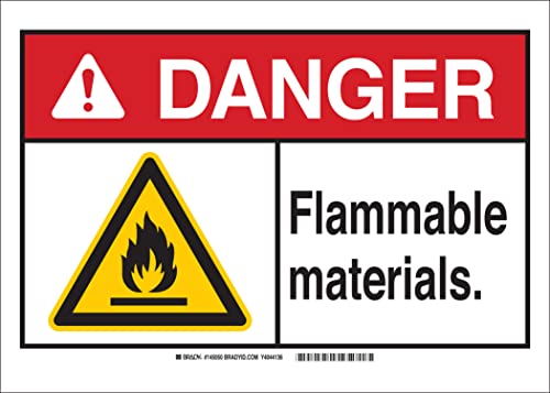 Panneau autocollant Chemical Hazard Brady en polyester pour marquage de sécurité