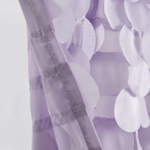 Lush Decor Gigi Window Curtain Valance, 14" L x 70" W, Lilac, W 14" x L 70" (1 Panels) - Image 4