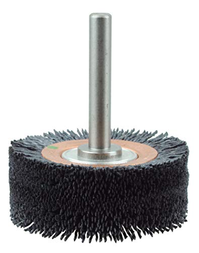 Image of Weiler 86151 Bore-Rx 3 inch Dia Internal Brush Deburring Tool, .043 /120CG Crimped Fill, 3 /8 inch Stem, Made in The USA