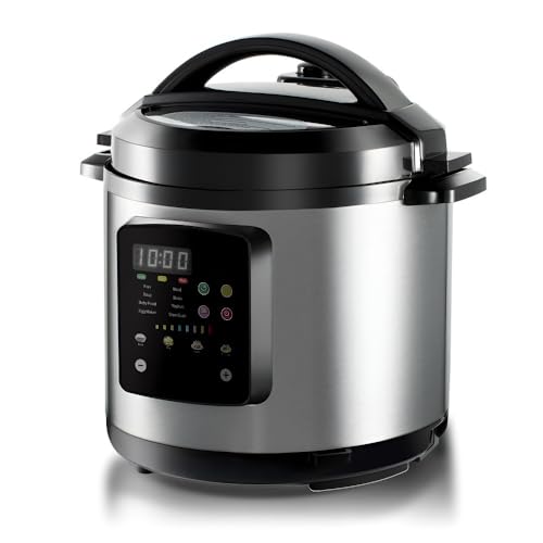 Olla A Presión Eléctrica De 6.0 L, Multifuncional, For Sopas, Liberación Rápida De Presión, Temporizador De 24 Horas Y Olla Interior De Acero Inoxidable For Uso Familiar.