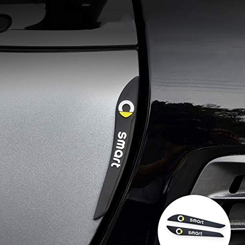Car Door Anti Collision Protector Sticker for Mercedes Benz Smart 450 451 453 Fortwo Forfour Exterior Decoration Strips Trim Pack of 2(Black)