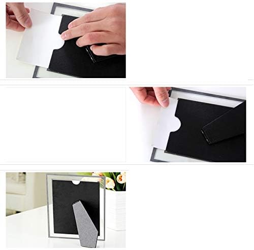 Miniatura 8 de Cq acrylic Marco de fotos de cristal de 6 x 8 pulgadas, espejo plateado para soporte de fotos en la mesa, paquete de 2