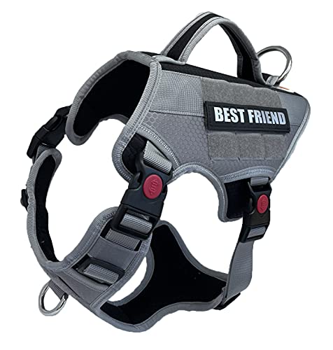 Albcorp-Working-Dog-Vest-Harness--No-Pull-Service-Dog-Vest--with-Reflective-Removable-Hook-and-Loop-Patches-for-Walking-Training-Hiking Working Dog Harness with Loop Patches