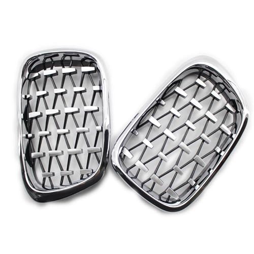 Grilles Course Diamant Argent pour Calandre Avant BMW E39 - 4