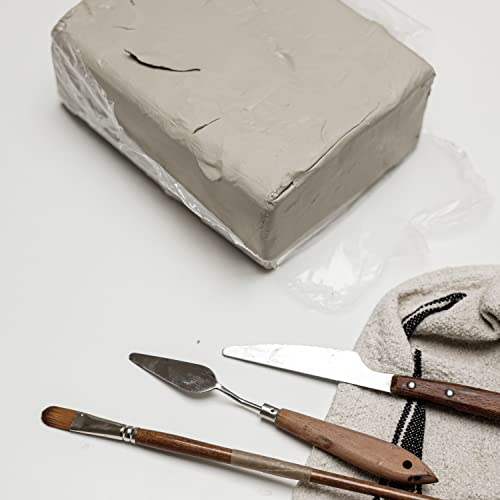 The Magic Toy Shop Air Drying Clay for Adults & Kids, Grey, 500g Pack, Soft, Lightweight, Self-Hardening, Paintable - Image 3