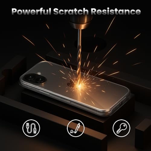 Image of UNBREAKcable Ultra Hybrid Back Case Compatible with iPhone 16 | Transparent Clear TPU Bumper Cover with Camera Guard Protection | Shockproof Hard Back Case | Lightweight Design & Scratch Resistant