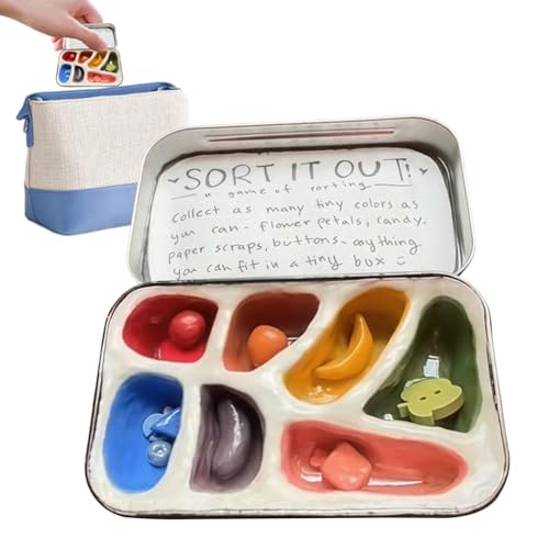 Liakyunf Material Sensorial para Aulas | Caja Sensorial de Clasificación,Ordenación Manual Ligero para Centrar Pensamientos Restaurar Equilibrio Personas con Dificultad Concentración Estrés Hogar