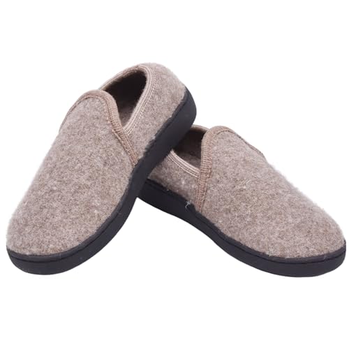 HAFLINGER Unisex Atb II Warm Wool Breathable Moisture-Wicking Closed-Back House Slippers with Slip-Resistant Rubber Outsole2