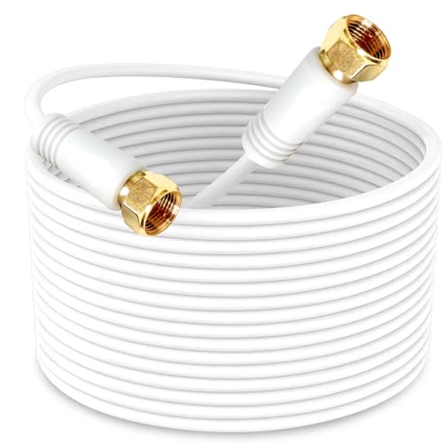 YOTETION 100 FT Coaxial Cable for Internet?Flexible RG6 Coaxial Cable for TV ? Coax Cable for Internet? Double-Shielded Coax ? Flexible Coaxial Cable