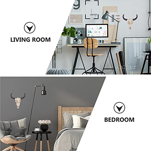 Veemoon Resin Longhorn Cow Skull Wall Decor #TOP27
