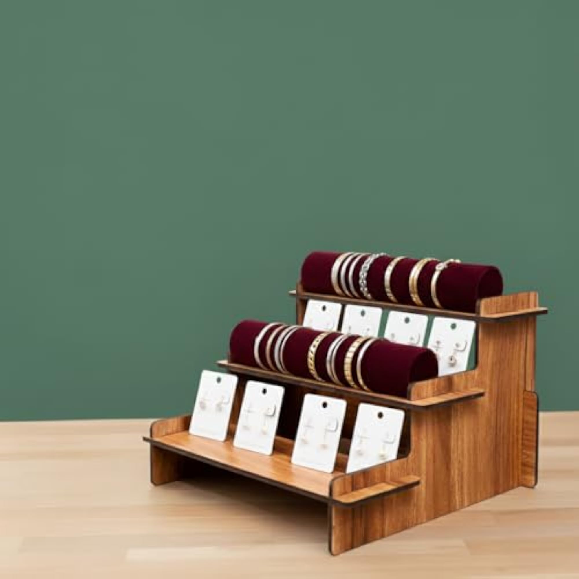 Engineered Wood 3 Tier Countertop Display Riser