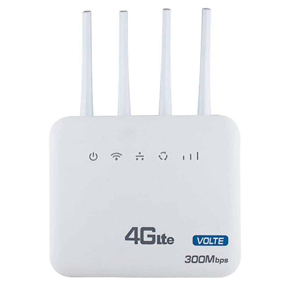 Routeur WiFi 4G LTE avec Interface Téléphonique Câblée RJ11 et Emplacement pour Carte SIM, pour l'europe, L'Afrique et l'asie, Prise EU-Plug