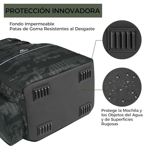 Miniatura 7 de Matein Mochila Pesca Impermeable Con Soporte Para Caña, Mochila De Pesca