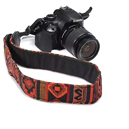 FIRST TRY Camera Strap Adjustable DSLR Camera Neck Strap Belt Retro Film Camera Shoulder Strap Vintage Soft Long Rope Universal Cord for Women Men SLR Mirrorless Cameras(Upgraded Version) Orange