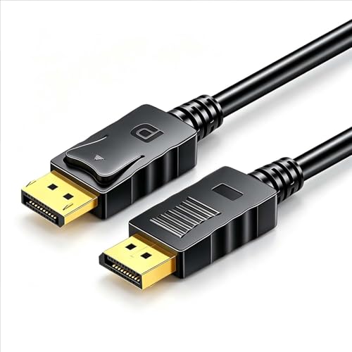4K Afficher vers HDMI câble 6ft, Afficher le port vers HDMI Câble pour Dell Lenovo HP Ordinateur portable PC moniteur TV GPU NVIDIA AMD, DP à HDMI Cord d'adaptateur,NOT HDMI vers l'adaptateur d'affichage,