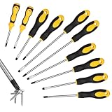 BSMKD Juego Destornilladores 10PCS Desarmadores De Precisión Magnét, Juego de Desarmadores para Electricistas Planos y...