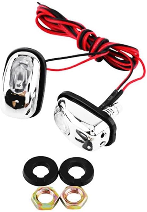 1 Pair Universal White LED Light Windshield Washer Wiper Jet Water Spray Nozzle