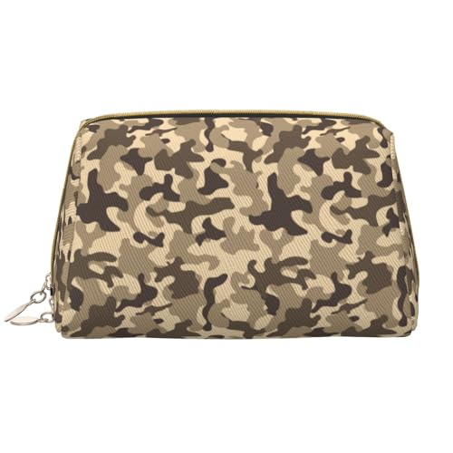 Bolsa de maquillaje de piel, bolsa de maquillaje de camuflaje blanco y negro, bolsa de aseo de viaje para mujeres, bolsa de maquillaje, organizador de bolsas de maquillaje de gran capacidad, bonita
