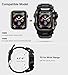ULTIMAL Rugged Case with Band for Apple Watch Band 45mm,Compatible with Apple Watch Series 9/8/7 45mm,Military Grade Shockproof Bumper Cover for iWatch Tactical Band Men (Black, 45mm)