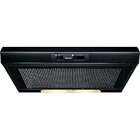Hotpoint 60cm Visor Cooker Hood - Black