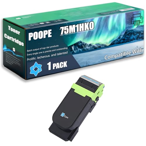 75M1HK0 Toner Cartridges Compatible for Lexmark 75M1HC0 75M1HY0 75M1HM0 CS531dw CX532adwe Printers, Replacement (1 Pack Cyan)