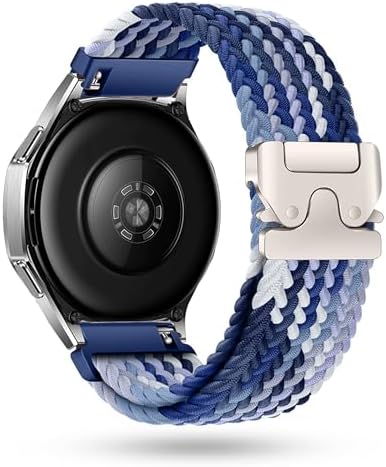 （08:30時点） [モエライフ] スマートウォッチ 時計 ベルト 【20mm/22mm・23カラー展開・パラシュートスタイルバックル】 スマートウォッチ バンド 腕時計 ベルト ナイロン 交換バンド 無段階調整 金属バックル メンズ レディース 兼用 通気性 弾力性 伸縮性 柔軟性 向上 (グラディエントブルー, 22mm)