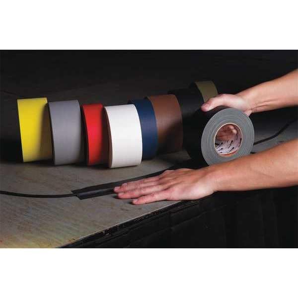 Image of Shurtape P- 628 Professional Grade, Coated Gaffer's Tape, Social Distancing Marking, 48mm x 50m, Black, 1 Roll (138775)