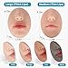 Vnmcry Silicone Nose Mouth Model Soft Flexible Piercing Practice Body Parts Silicone Lips Realistic Face Piercing Model Display (Beige, L-Thick Lip)