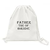 Mochila de viagem com cordão e citação de festival de pais Bride