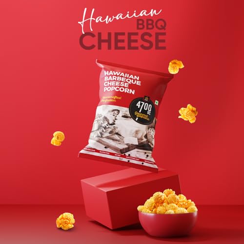 Image of 4700BC Gourmet Popcorn, Hawaiian BBQ Cheese, Pouch, 35g*4:140g (Pack of 8)