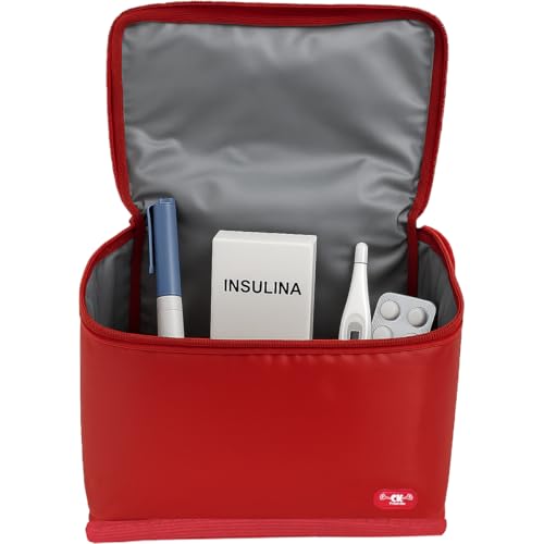 Bolsa Termica Pequena Para Medicamentos Insulina Vermelha