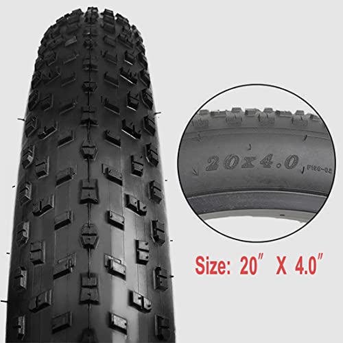 Fat Tires 20/26X4.0 Bike Tire,Electric Bicycle Mountain Bike Wire Tires Folding Dual Wide Mountain Snow Bike Accessory (20X4.0 Inch) #TOP4