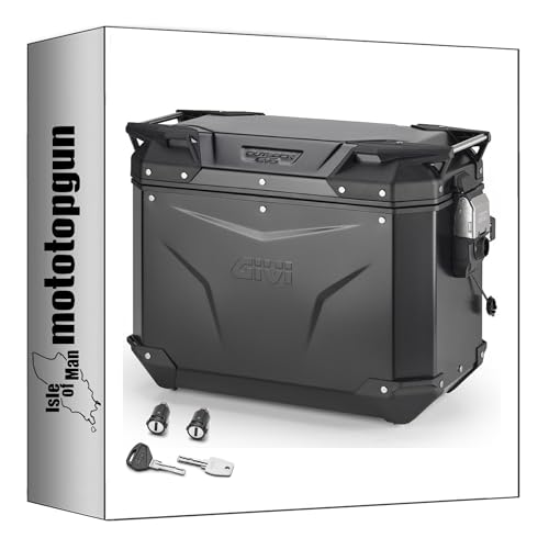 Valise Givi OBKEV44BR en aluminium noir robuste pour les longs voyages de moto