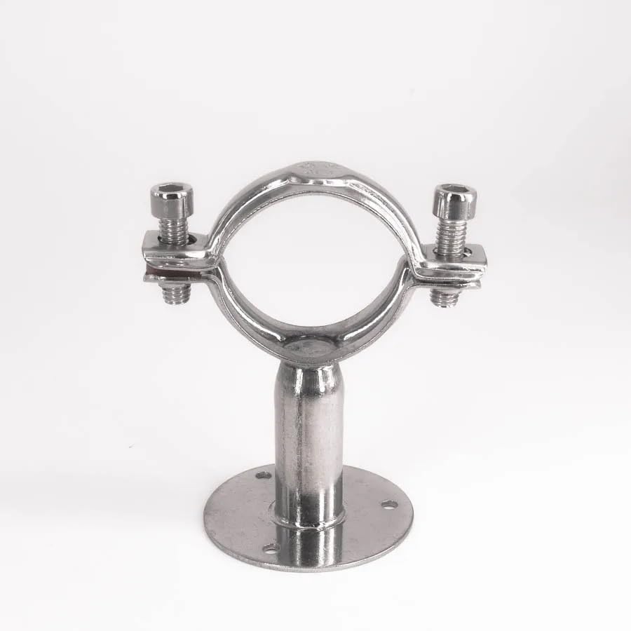1 pz 12-108mm 3/4 "-4" Staffa di Supporto for Tubo Morsetto 1-1/2 "38mm Clip Con Piastra Base In Acciaio Inox 304 for La Produzione Birra L = 50mm(Fit OD 32-34mm)
