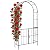 Giantex Garden Arbor with Gate, 90.5" H x 43.5" W Metal Arch Trellis for Climbing Plants, Outdoor Wedding Archway with Latch Door, Rust-Resistant Decorative Arch for Yard, Lawn, Garden Entrance