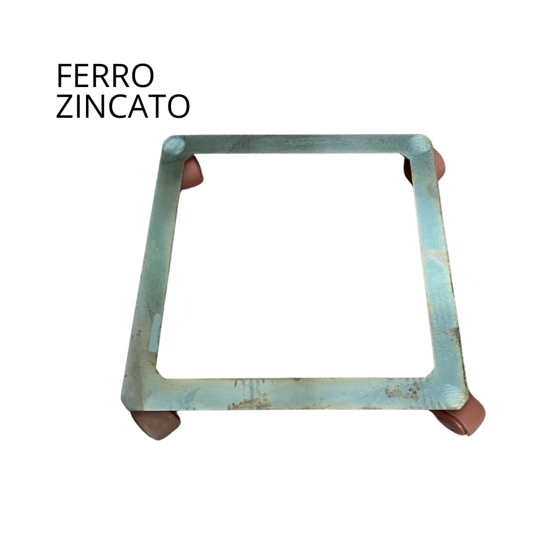 Trasportino Carrello portavasi Quadrato zincato