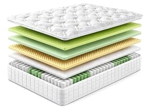 Ertex Matratze Premium 32 cm, Taschenfederkernmatratze, 7-Zonen Ergonomisch, Atmungsaktiv, Hypoallergen & Antibakteriell Verschiedene Größen, Stabiler Liegekomfort (30 x 50 cm, Hart)