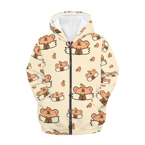 Fashion Kids Zip Up Hoodies for Boys Girls Fall Long Sleeve Zip Up Hooded Sport Sweatshirt for 6-14 Y