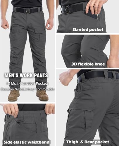 Calça tática masculina NAVEKULL para atividades ao ar livre Rip Stop leve à prova d'água militar co