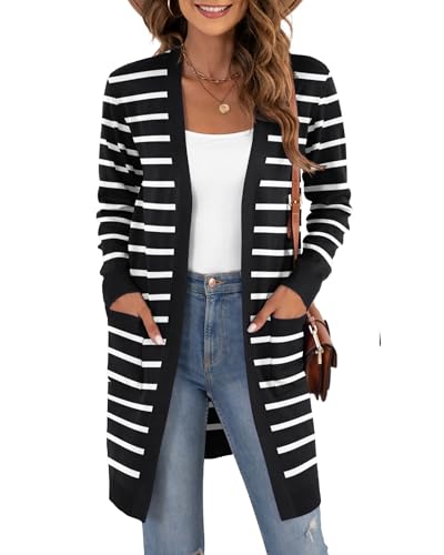 Image of VIISHOW Women's Classic Cardigans Long Sleeve Open Front Casual Knit Cardigan Sweaters Coat Soft Outwear