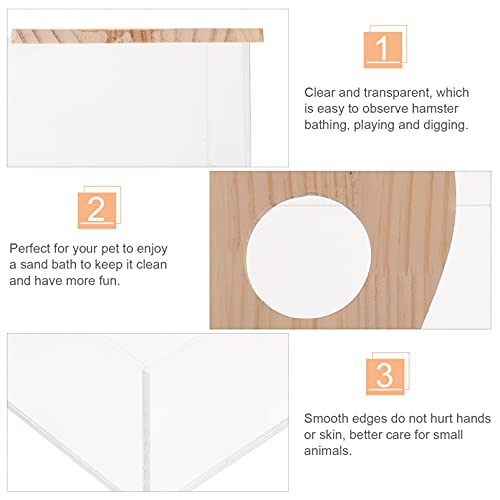 POPETPOP 1 St Hamster Zandbak Reptielenzand Voor Hamsters Hamster Bad Hamster Zandbad Hamster Badkamer Kleine Huisdier Potje Hamster Bad Container Acryl Ondersteek Sprei - Image 6
