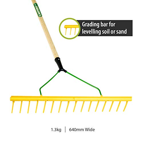 PDL – Pegdev - 16 Tooth Polypropylene Landscape Rake with Gardening Gloves, Medium/Large - Essential Garden Tool Set. - Image 3
